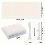 1 rinkinys sustorėjęs balkono tvoros tinklelis laiptai Turėklai tinklelis balkono tinklelis Apsauga nuo naminių gyvūnėlių kritimo tinklelis Apsauga nuo kritimo 6,5*2,9 pėdos balta