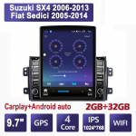 9,7 colio automobilio radijas, skirtas Suzuki SX4 2006-2013 Fiat Sedici 2005-2014 Android 2 DIN Tesla vertikalus ekranas Carplay Automatinis radijas Multimedijos grotuvas 2+32GB