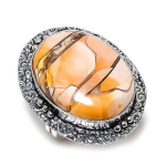 Brecciated Mookaite Gemstone 925 Sterling Silver Jewelry Gift Ring Size 8.5 o5d98