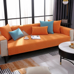 Nauja &Scaron;enilinė Sofa Pagalvėlė Keturis Sezonus Universali Sofa Užvalkalas Vienspalvė Ku&scaron;etės Pagalvėlė Kilimai Svetainei Namų Dekoratyviniai 30x50cm pillowcase oranžinė