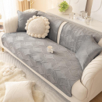 Olandi&scaron;ki aksominiai sofos užvalkalai svetainei žiemos &scaron;ilti vienspalviai geometriniai ra&scaron;tai slydimo užvalkalai neslystantys L formos sofos pagalvėlės