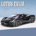 1/24 Lotus EVIJA lydinio grynai elektrinis sportinio automobilio modelis lietas metalas trasos lenktyninis automobilis transporto priemonės modelis garsas ir &scaron;viesa vaiki&scaron;kas žaislas dovana juoda