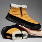 Vyri&scaron;ki žieminiai sniego batai kailiniu pamu&scaron;alu &scaron;ilti kulk&scaron;nies batai užtrauktuku Užsegimas vandeniui atsparūs lauko batai Lengvi Patogūs vaik&scaron;čioti trumpi batai Vyri&scaron;ki batai 38 geltona