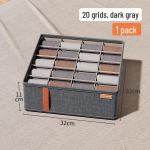Didelė apatinių ir kojinių laikymo dėžė su pertvaromis miegamojo stalčiams ir spintoms 20 grids