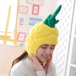 Ananaso formos pliu&scaron;inė kepurė, foto rekvizitai, galvos apdangalas &scaron;ventėms, festivaliams, vakarėliams, cosplay