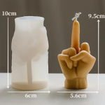 3D Vidurinio pir&scaron;to silikoninė žvakių forma PASIDARYK PATS gestų aromaterapinis gipsas meno muilas derva amatai liejimo formos &scaron;ventės vakarėlio dovanos
