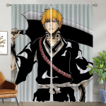 Virtuvės užuolaidos svetainei Užuolaidos kambariui 2 Plok&scaron;tės BLEACH Pertvara Helovino dekoro atspalviai Namų interjero užuolaidos W50xH70cmx2pcs-CL
