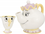 Sun Art Disney ir Poto ir Čipo arbatos servizas Arbatos puodelių rinkinys Arbatinukas Grožis ir Pabaisa Prekės Ornamentas Disney Interjeras SAN2704 Grožis ir Pabaisa Ponia