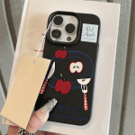 Oda primenantis telefono dėklas iPhone 11 13 16 Pro Max iPhone XR XS Max 14 15 Pro Max 12 13 Pro Max 16 Plus 13 Pro 14 Pro, animacinis, dažytas, makarono spalvų iPhone 16 Pro Max rožinė