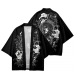 Anime Dragon Print laisvas megztinis vyrams ir moterims, japoni&scaron;ki gatvės drabužiai, Harajuku Haori kimono, Cosplay vir&scaron;utiniai mar&scaron;kinėliai, Yukata 5XL