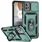 Skirtas Motorola Moto G32 dėklo dangtelis, skirtas Moto G32 Coque Fundas stumdomas objektyvas stumdomas langas magnetinis žiedo laikiklis galinis buferis Moto G32 For Moto G32 sidabras