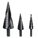 3 vnt./rinkinys 4-12mm 4-20mm 4-32mm Gręžimo įrankių rinkinys Titano danga Greitapjovio plieno spiraliniai grąžtai Medžio metalo skylių pjoviklis &Scaron;erdis juoda