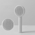 Naminių gyvūnėlių plaukų &scaron;alinimo &scaron;ukos Macaron kačių valymo &scaron;ukos, apvalios &scaron;unų katės, nerūdijančio plieno adatos &scaron;ukos, masažas, &scaron;varus plaukiojantis plaukų &scaron;epetys pilka