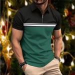 Vyri&scaron;ki apykakle Slim Fit dryžuoti mar&scaron;kinėliai Polo mar&scaron;kinėliai S