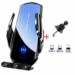 50 W belaidis įkroviklis, automobilio oro ventiliacijos angos stovas, telefono laikiklis, greito įkrovimo stotelė, skirta &bdquo;Samsung S22 S21 S20 S10 iPhone 12 13 14 Pro Max&ldquo;