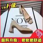 Auk&scaron;takulniai dėvi mažą kvapnų stilių ir lengvą burnos užsienio stilių 2024 nauja tendencija kvadratinė nosis vieni batai atmosfera paprastas ir eleganti&scaron;kas temperamentas 34