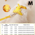 Kvėpuojantis tinklinis naminių gyvūnėlių diržas Animacinio filmo &bdquo;Little Yellow Duck Pet Liemenės&ldquo; pavadėlis Mažo &scaron;uns &scaron;uniuko katės Reguliuojamas sagties pavadėlis S