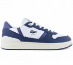 LACOSTE T-Clip Set 224 - Herren Sneakers Schuhe Leder Wei&szlig;-Blau 748SMA0042042 ORIGINAL EU 41 UK 7.5 mėlyna