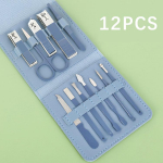 Grožio replės nagų kirpimo ma&scaron;inėlės pedikiūro manikiūro įrankiai nerūdijančio plieno nagų kirpimo ma&scaron;inėlių rinkinys 12pcs mėlyna