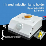 AC110-240V LED Automatinis Žmogaus Kūno Infraraudonųjų Spindulių IR Jutiklio Lempos Laikiklis LED Lemputės &Scaron;viesa E27 Pagrindas Sieninio &Scaron;viestuvo Laikiklis