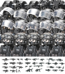 Miesto policija Kinija Specialiosios pajėgos Konstruktoriai &Scaron;turmo karys SWAT Figūrėlės Apsauga nuo dujų kaukė Kariniai ginklai Kaladėlės Žaislai Vaikams