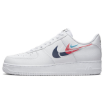 Nike Air Force 1 Low Keturviečiai Swoosh Unisex Kedai Balti Ry&scaron;kiai Raudoni Metaliniai Sidabriniai FJ4226-100 36