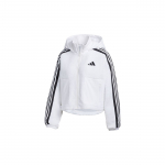 Adidas Spalvų Blokų &Scaron;erpos &Scaron;ilta Laisvalaikio Striukė Su Gobtuvu Moteri&scaron;kos Striukės Han-Jade-White GM1424 XL