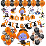 Laimingo Helovino Moliūgas Vaiduoklis Žaislas Balionas Helovinas Aliuminio Folijos Balionų Rinkinys Halloween Spiral Package 07