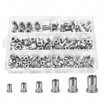 200PCS 304 Stainless Steel nut Anti-Rust nut Flat Head Powerful nut Series Multi-Specification nut kit M3/M4/M5/M6/M8/M10 One Size sidabras