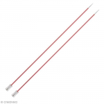 Aiguille &agrave; tricoter - KNITPRO - 40 cm - 2,5 mm - Aluminium color&eacute; - Rouge raudona