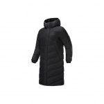 Li Ning Wade Series Vientisos spalvos kasdienė sportinė neperpučiama &scaron;ilta pūkinė striukė su gobtuvu vyrams striukė juoda AYMP097-1 S