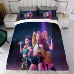 Mergaitės Dovana Vaikų Lovatiesės K-Pop Demono Medžiotojas Mikropluo&scaron;to Antklodės Užvalkalas Miegamojo Dekoravimas Lovatiesių Komplektai Pagalvės Užvalkalų Rinkinys 100x135cm-2pcs
