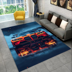 3D E36 lenktyninio automobilio motociklo kilimas kilimas svetainei miegamojo dekoras, vaikai žaidžia neslystantis dekoravimas sofai durų kilimėlis dovana 100x150cm( 39x59in)