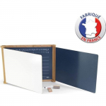 Tableau Triptyque en Bois JEUJURA - Teint&eacute; Ch&ecirc;ne 59 x 46 cms balta