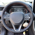 DIY Hand sewing Microfiber Leather Auto Car Steering Wheel Cover For Toyota Corolla RAV4 Avalon Crown Camry Car Accessories Yellow Thread