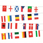 2025 Europos &Scaron;alių Vėliavėlės Girlianda 7m 24 &Scaron;alių Vėliavėlės Kabinamos Vėliavėlės Girlianda Nacionalinė Vėliavė Eilutėje Vėliavų Girlianda Futbolo Renginio &Scaron;ventės Dekoracija