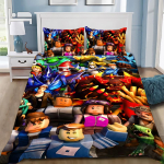 KAR&Scaron;TAS 3D ŽAIDIMAS R-ROBLOXES Antklodės užvalkalas Pagalvės užvalkalas Žaidimo scenos spaudinys Patalynės komplektas Suaugęs Berniukas Mergaitė Miegamojo dekoracija Viengulis Dvigulis Didelis EU Single(135*200cm)3pcs