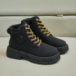 Moteri&scaron;ki suvarstomi koviniai batai Žieminiai stambiu padu platforminiai batai su giliais protektoriais Sniego batai &Scaron;ilti su kailiu pamu&scaron;ti Ankle Booties moterims Neslystantys PU odiniai Žygio batai 40 chaki
