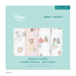 aden anais essentials Anais 4 vnt. Disney princesių medvilnės muslino apklotėliai naktiniam verksmingam kūdikiui SWADAEDESWC40017DIT + (Aden + būtiniausi daiktai) Apklotukai,