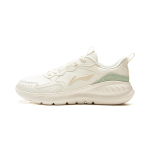 Li Ning Light Lanying Cushioning Abrasion Resistant Breathable Lightweight Rebound Low top Running Shoes Women's Ecru ARSV076-5 36 white