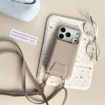 Kryžinė rankena su žiedu Magnetinė piniginė Odinis dėklas iPhone 17 Pro Max 16 Plus 15 Plus 14 13 12 11 Ilgas dirželis Ki&scaron;eninis dangtelis iPhone 14 Pro Max &scaron;viesiai rudos spalvos