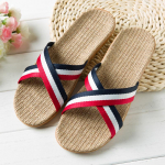 Kar&scaron;ta Nauja Vasara Vyri&scaron;ki Linai Flip Flop Drobė Linas Neslystantis dizainerio plok&scaron;čios basutės Namų &scaron;lepetės Vyri&scaron;kos mados skaidrės Laisvalaikio &scaron;iaudiniai batai 35-36