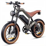 DYU - M20 Elektrinis dviratis 48V 18,2AH Baterija 1000W Vardinė Shimano 7 - Pavarų Miesto Kelionėms ruda