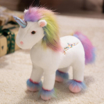 Kawaii Vienaragis Svajonė Vaivoryk&scaron;tės Vienaragis Pliu&scaron;inis Žaislas su Sparnu Mink&scaron;tas I&scaron;kam&scaron;ytas Arklys Pagalvė Mergaitei Gimtadienio Dovana Vaikų Žaislas Namų Dekoravimas 32cm balta