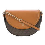 Michael Kors Mk Jet Set Charm Klasikinis Monogramos Spalvų Bloko Odinė Balnelio Formos Rankinė Per Petį Vidutinio Dydžio Moteri&scaron;kos Rankinės Tamsiai Ruda Gilios Rudo Spalvos 32T0GT9C6B-252 Shopping Bag Set(Basic Set+Shopping Bag) brown