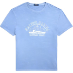 Polo Ralph Lauren SS24 Mar&scaron;kinėliai trumpomis rankovėmis, apvalia apykakle, su logotipu, vyri&scaron;ki vir&scaron;utiniai drabužiai, mėlyni MNPOTSH1N822308-400 XS white