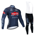 Alpecin Rudens Dviratininko Džersio Rinkinys Ilgomis Rankovėmis Greitai Džiūstanti Dviračių Apranga Dviračio Vienodas Drabužis MTB Drabužiai Dviračių Apranga Ropa Ciclismo S blue