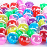 100 vnt. tu&scaron;čios skaidrios apvalios kapsulės Plastikinis kapsulių dozatorius Kamuoliukai-griebtuvai Kramtomųjų gumų automatai Prizai Plastikiniai konteineriai