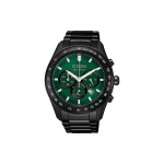 Citizen Eco-Drive Aurora Kvarcinis Laikrodis Vyri&scaron;ki Laikrodžiai Žalias CA4455-86X Regular Watch Box,Green Dial Black Strap black