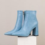 2025 kar&scaron;tas i&scaron;pardavimas moteri&scaron;ki ankle boots seksualūs Stori kulniukai smailus pir&scaron;tas moteri&scaron;ki batai žiemos moteri&scaron;ki batai juodi mėlyni rudi 34